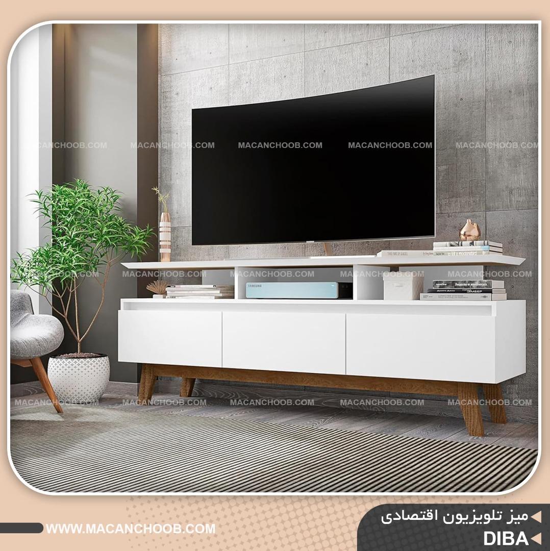 میز تلویزیون پایه چوبی اسپرت عرض 160 مدل  DIBA